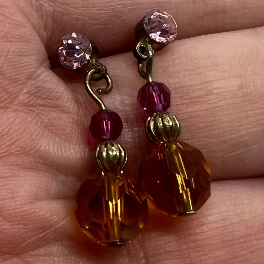 Bright dangle earrings